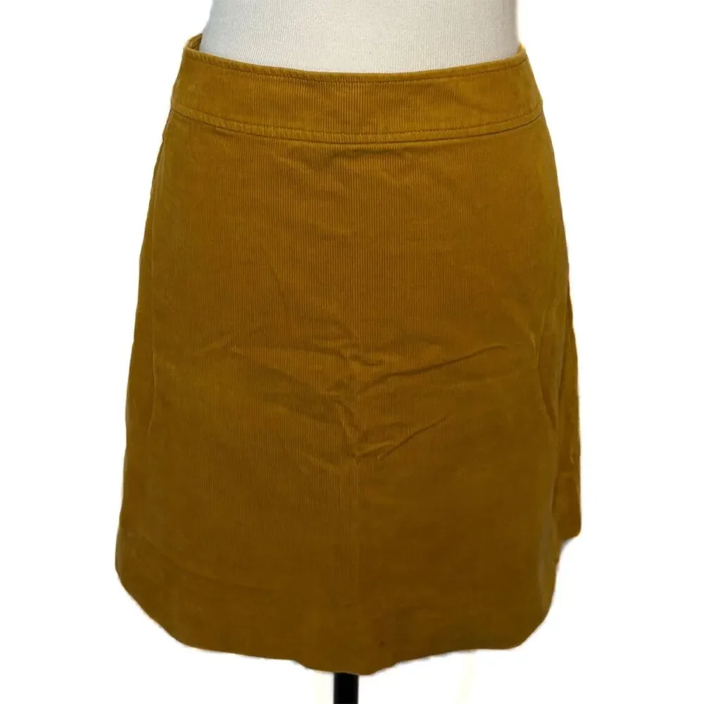 J. Crew Mini Skirt | Goldenrod Corduroy